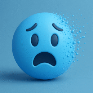 The Disappearing Blue Emoji: A Soft Symbol of Fading Feelings