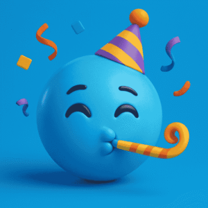 The Partying Blue Emoji 🎉💙