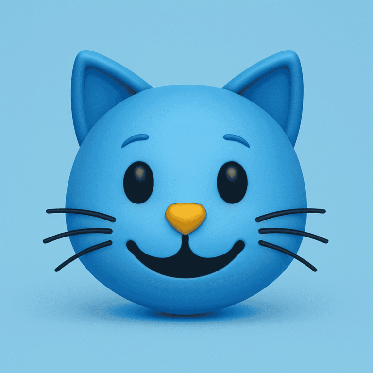 The "Kitty" Cat Face Blue Emoji Unveiled