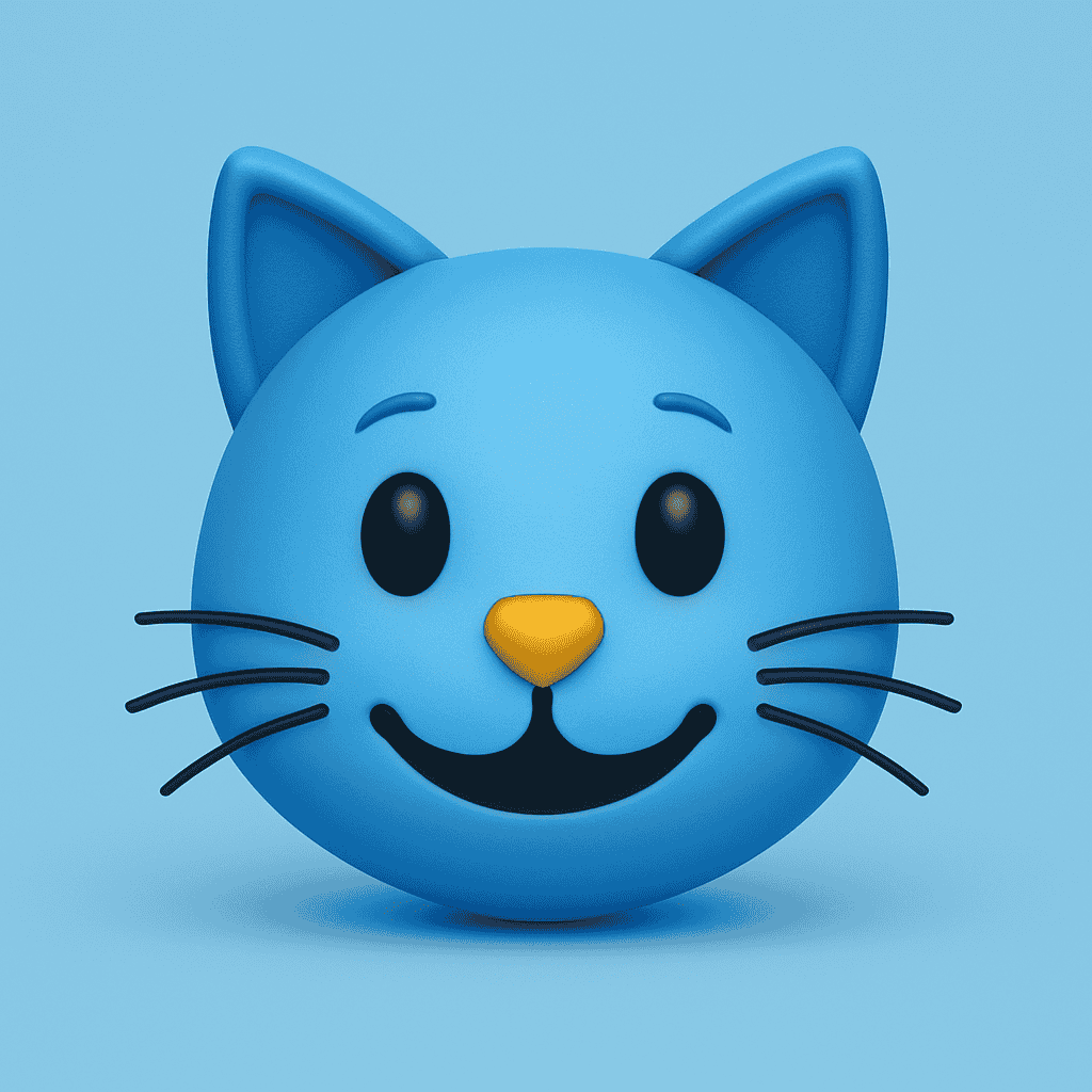 The "Kitty" Cat Face Blue Emoji Unveiled