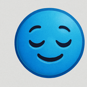 Calm blue emoji
