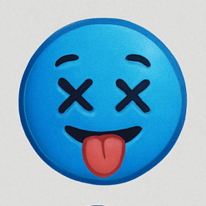Naughty Blue emoji