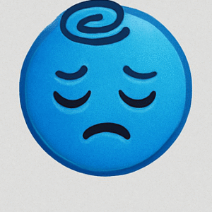 Dizzy face blue Emoji