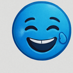 Laughing Blue emoji