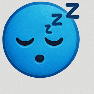 Sleeping Emoji in Blue colour